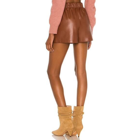 Steve Madden Faux The Record Brown Cognac Vegan Leather Short Side Slit #BL30307 - Picture 3 of 9